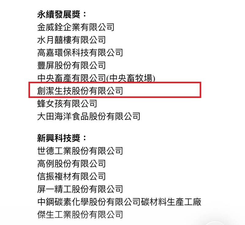 恭喜麥芯瑜學姐(EMBA-28) 創潔生技榮獲「2026 屏東卓越企業獎－永續發展獎」圖片
